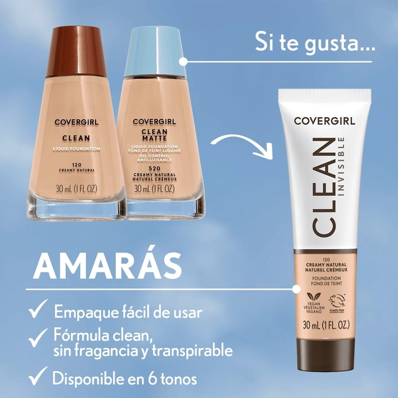 BASE COVERGIRL CLEAN INVISIBLE CLASSIC TAN 160 - 5