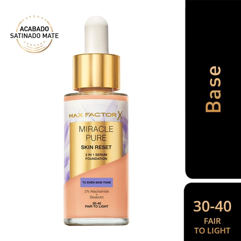 BASE MAX FACTOR MIRACLE PURE SKIN RESET SERUM FAIR TO LIGHT - 1
