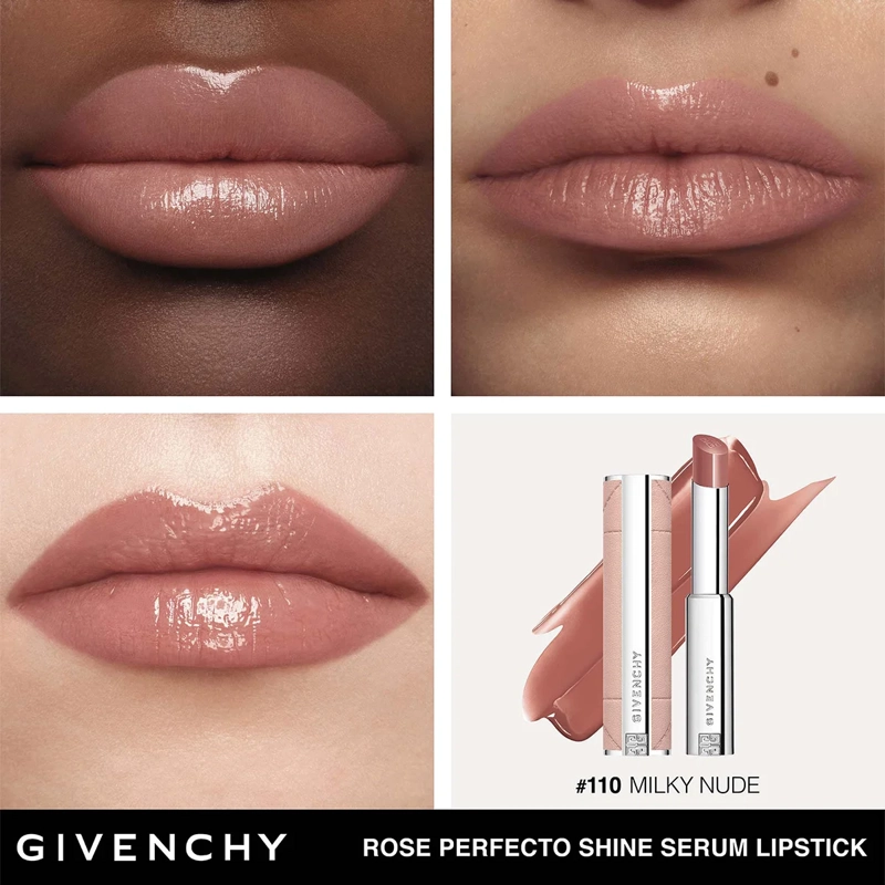 BÁLSAMO LABIAL GIVENCHY ROSE PERFECTO SHINE N110 MILKY NUDE - 2