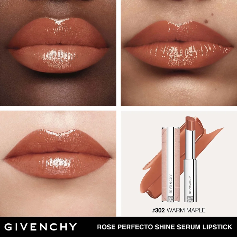 BÁLSAMO LABIAL GIVENCHY ROSE PERFECTO SHINE N302 WARM MAPLE - 2