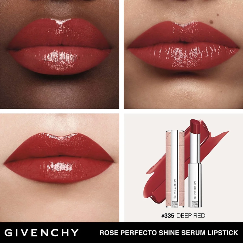 BÁLSAMO LABIAL GIVENCHY ROSE PERFECTO SHINE N335 DEEP RED - 2