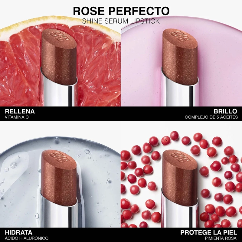 BÁLSAMO LABIAL GIVENCHY ROSE PERFECTO SHINE N501 SPICY BROWN - 3