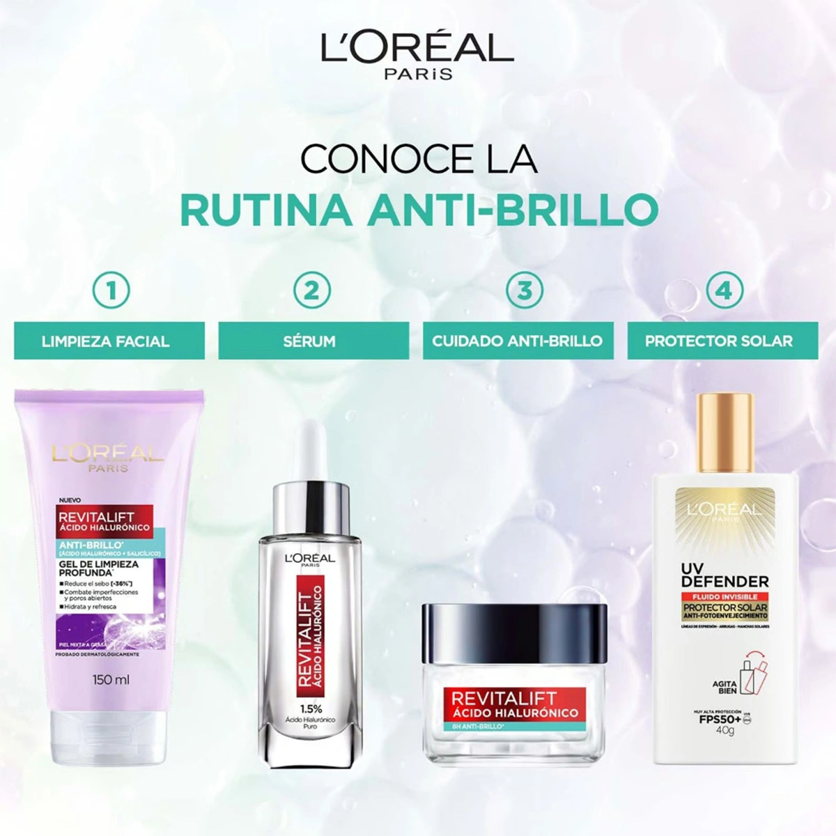 PACK L'ORÉAL CREMA GEL HUMECTANTE + GEL LIMPIADOR - 7