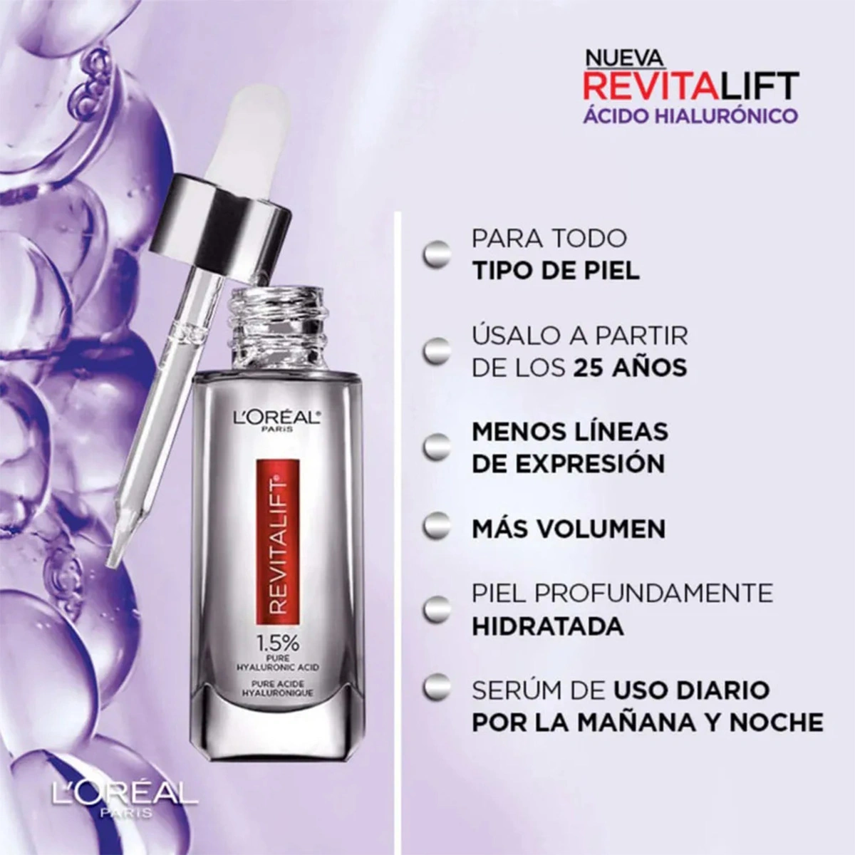 PACK L'ORÉAL SÉRUM ROSTRO + CREMA EN GEL - 3