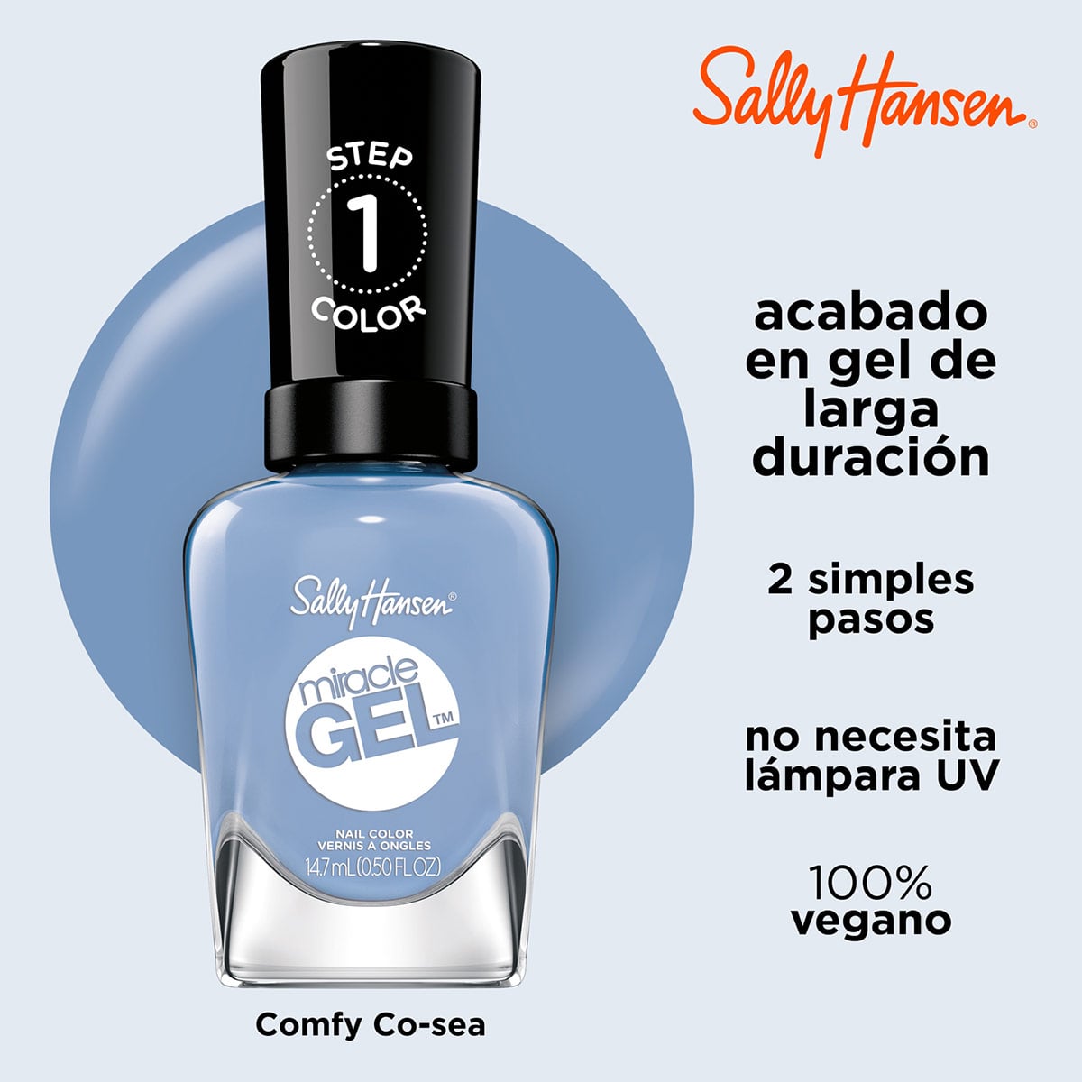 ESMALTE DE UÑAS SALLY HANSEN MIRACLE GEL COMFY CO-SEA - 4