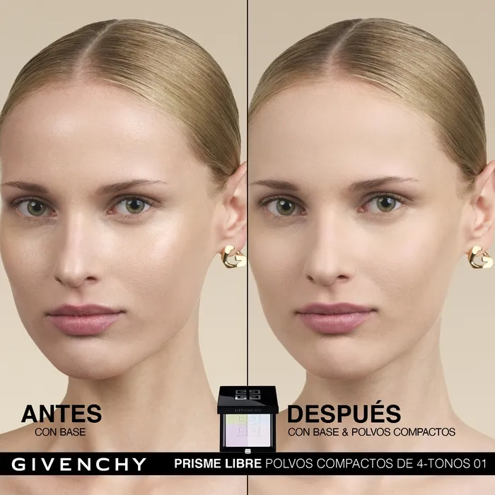 POLVO GIVENCHY COMPACTO PRISME LIBRE N01 MOUSSELINE PASTEL - 5