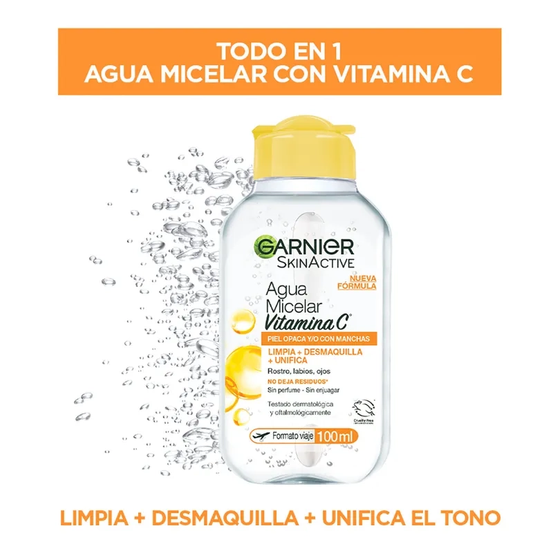 AGUA MICELAR ROSTRO GARNIER EXPRESS ACLARA 100ML - 4