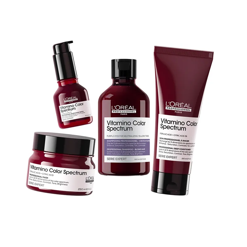 SHAMPOO LOREAL PROFESSIONNEL VITAMINO COLOR SPECTRUM MORADO PARA CABELLO RUBIO 300ML - 6