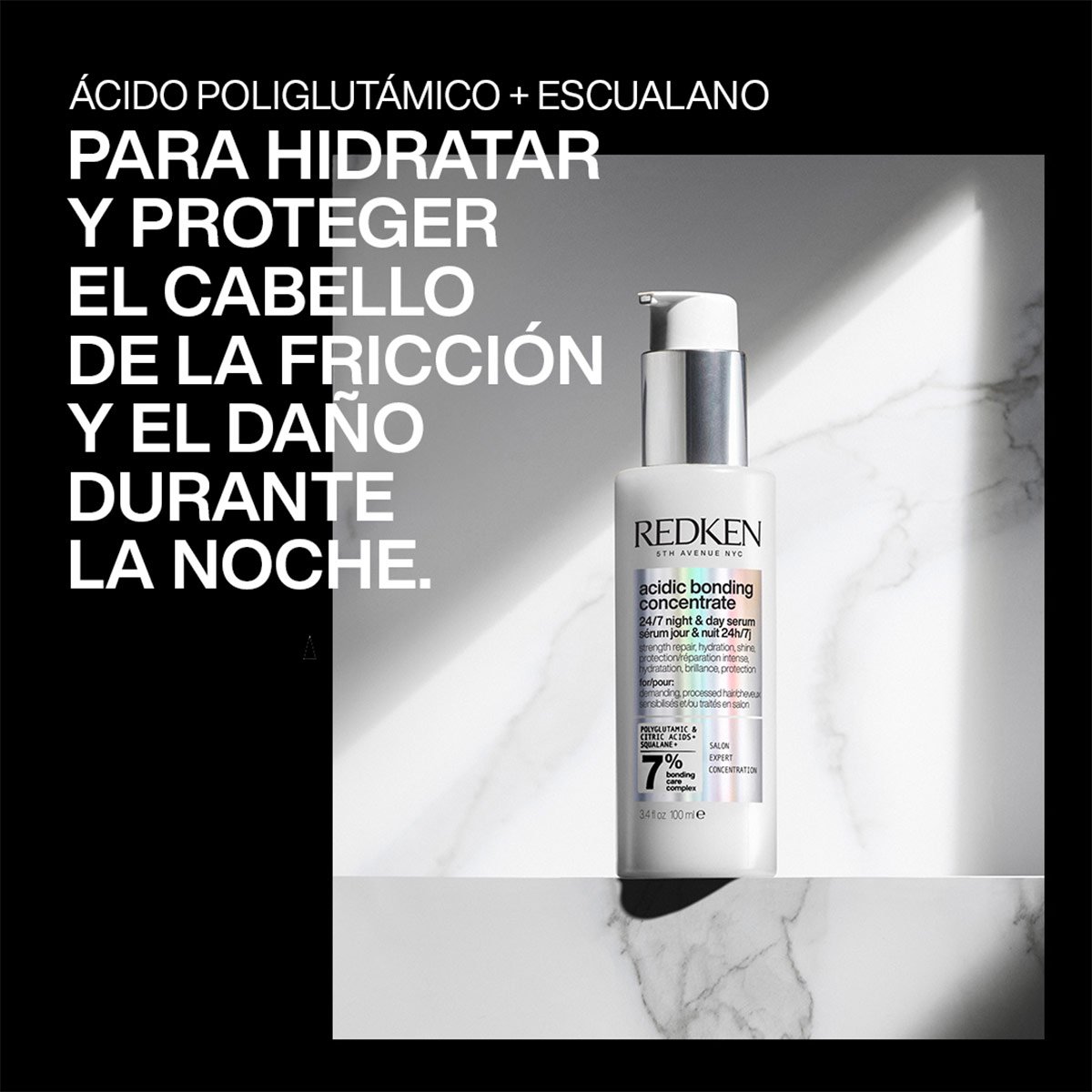 SERUM ACIDIC BONDING CONCENTRATE DÍA Y NOCHE 100 ML PARA FORTALECER EL CABELLO Y CONTROLAR EL FRIZZ - 8