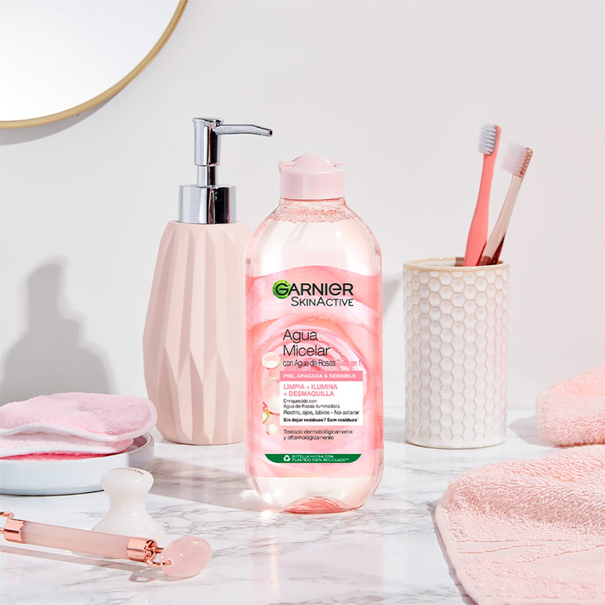AGUA MICELAR GARNIER ROSAS 400 ML - 4