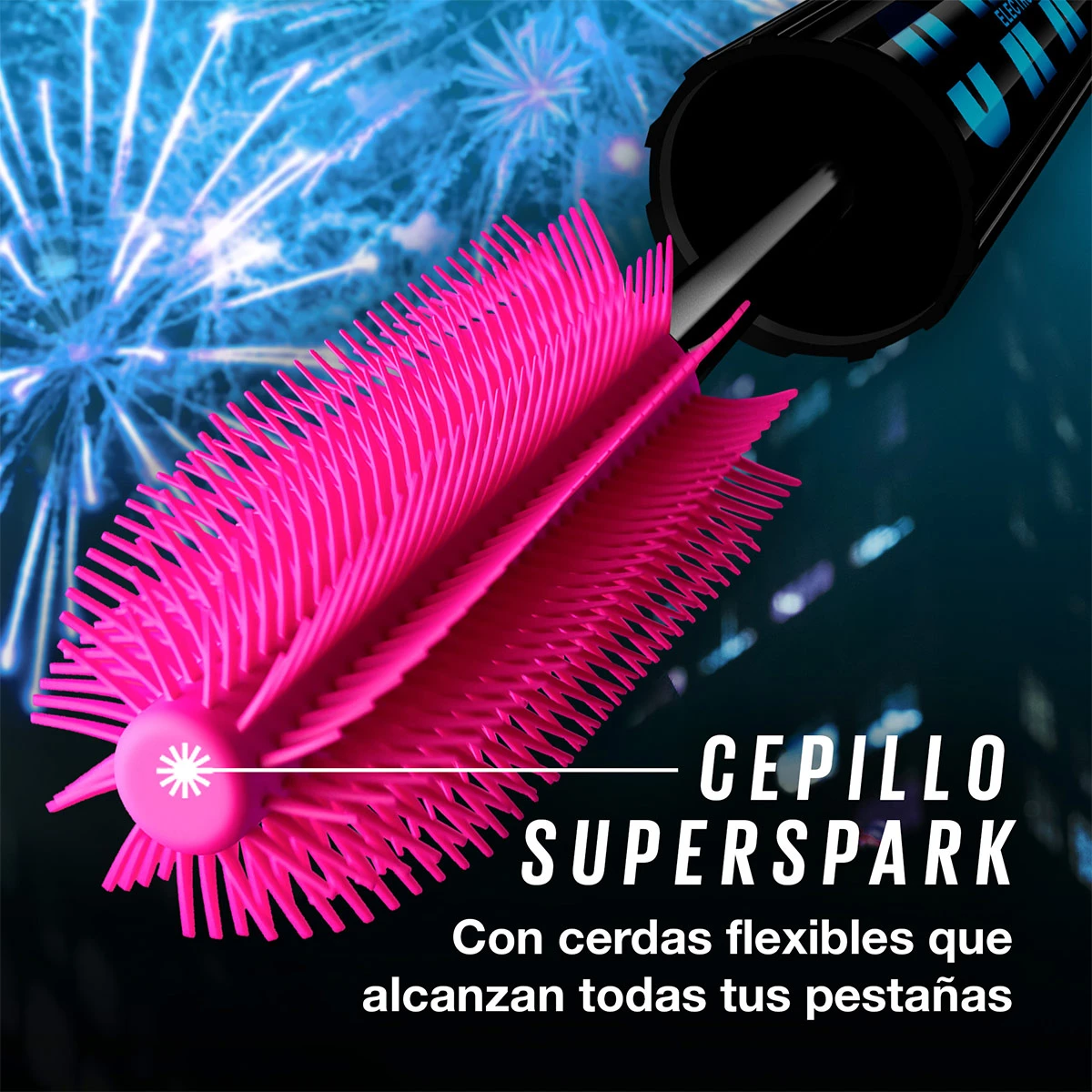 MÁSCARA DE PESTAÑAS MAYBELLINE FIREWORK ELECTRO BLACK - 5