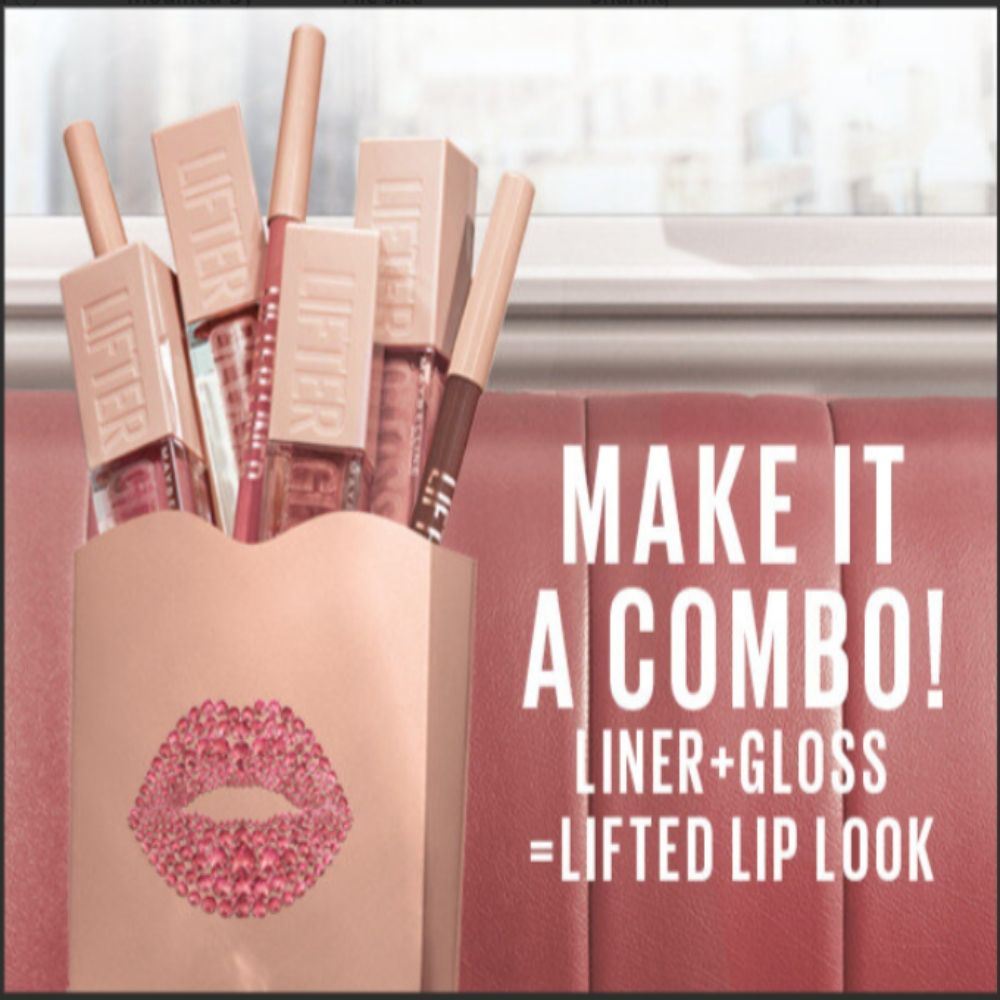LIP COMBO-LIFTER MAYBELLINE LINER PEAKING+LIFTER GLOSS PETAL - 2