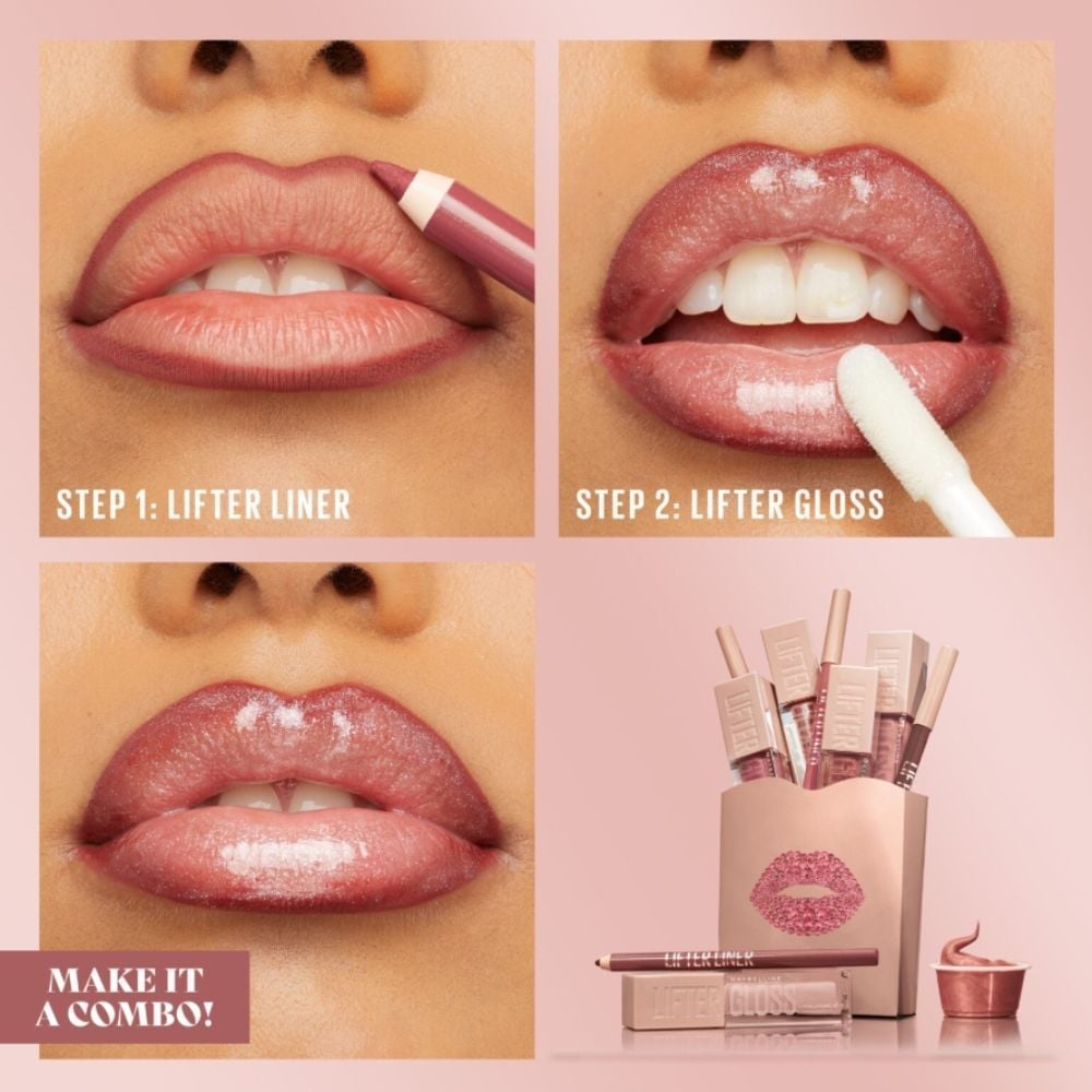 LIP COMBO-LIFTER MAYBELLINE LINER PEAKING+LIFTER GLOSS PETAL - 9
