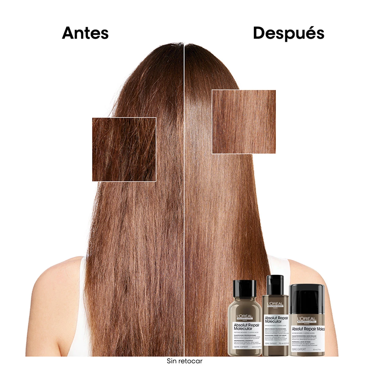 MASCARILLA SIN ENJUAGUE LOREAL PROFESSIONNEL ABSOLUT REPAIR MOLECULAR 50 ML - 3