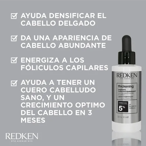 SERUM REDKEN CABELLO FINO CERAFILL THICK TREAT 90ML - 3