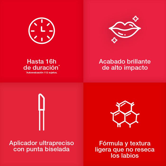 LABIAL L'ORÉAL PARIS INFALLIBLE LAQUE RESISTANCE RED POPPY - 4