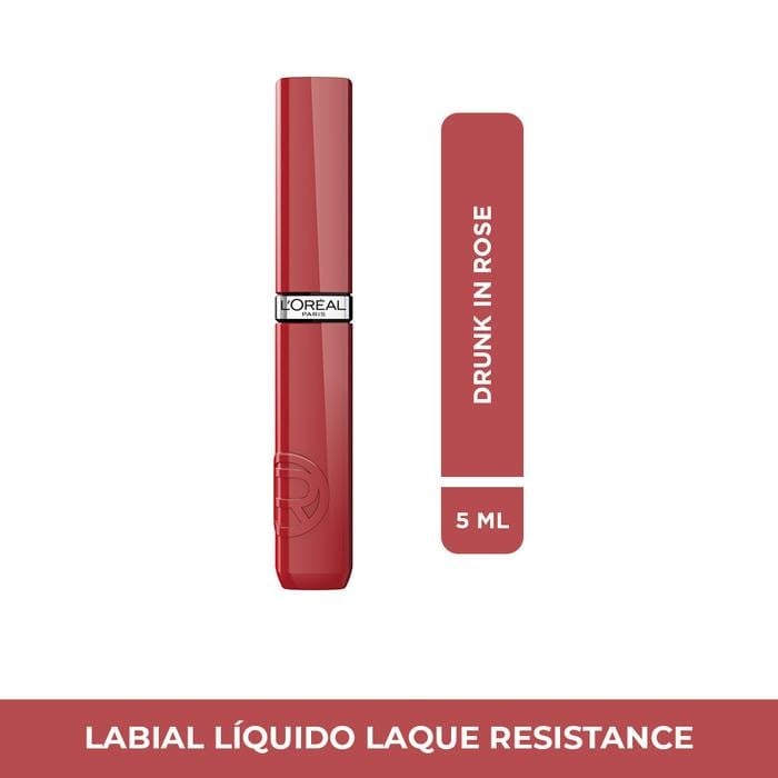 LABIAL L'ORÉAL PARIS INFALLIBLE LAQUE RESISTANCE DRUNK IN ROSE - 1