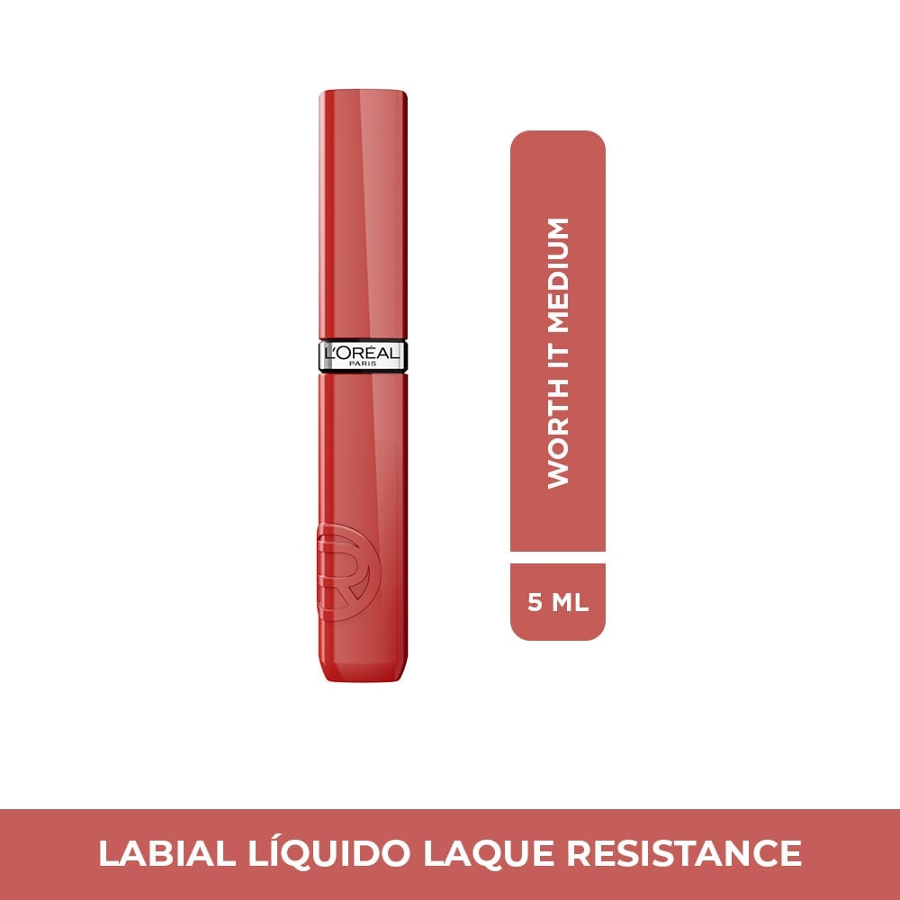 LABIAL L'ORÉAL PARIS INFALLIBLE LAQUE RESISTANCE WORTH IT MEDIUM - 1