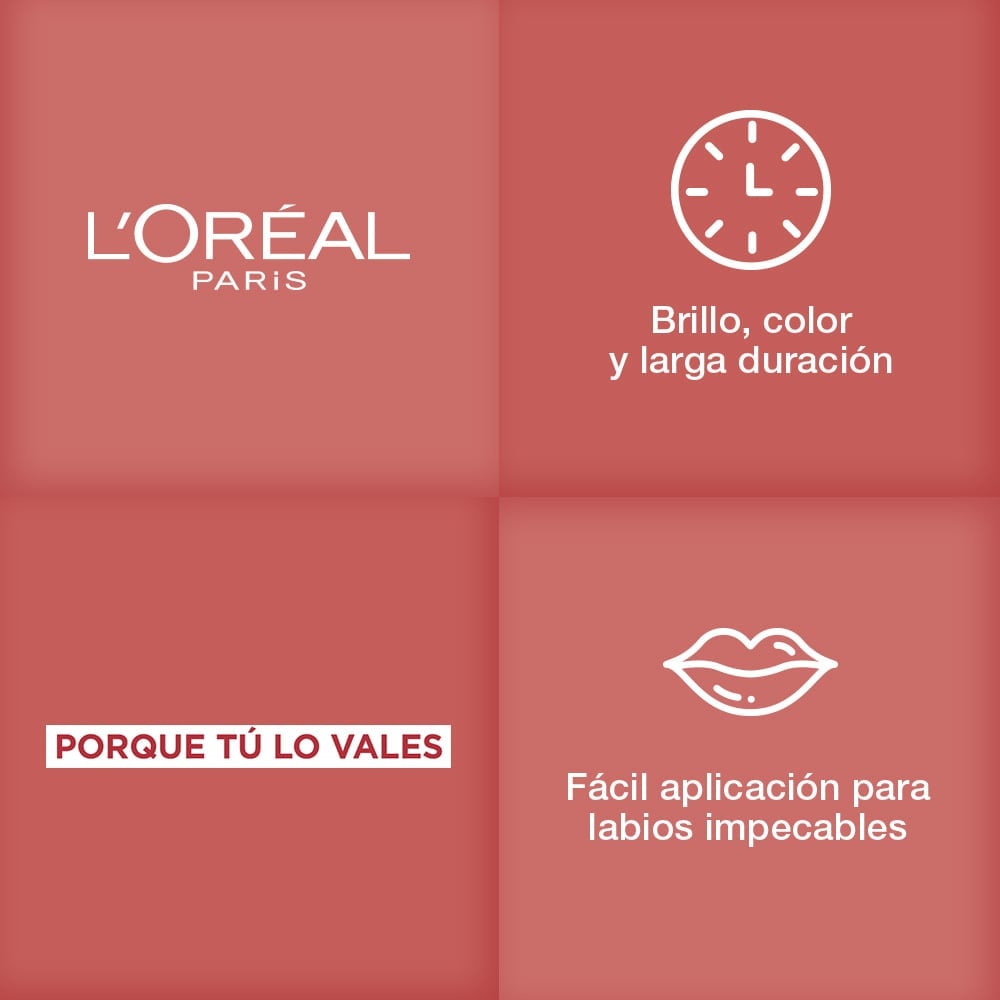 LABIAL L'ORÉAL PARIS INFALLIBLE LAQUE RESISTANCE WORTH IT MEDIUM - 5