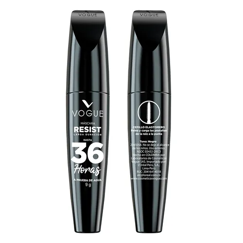 MÁSCARA PESTAÑAS VOGUE RESIST 9G WATERPROOF - 9