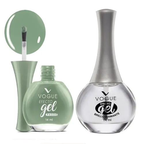 ESMALTE UÑAS VOGUE EFECTO GEL TONO MEDITAR + BRILLO DIAMANTE PACK - 1