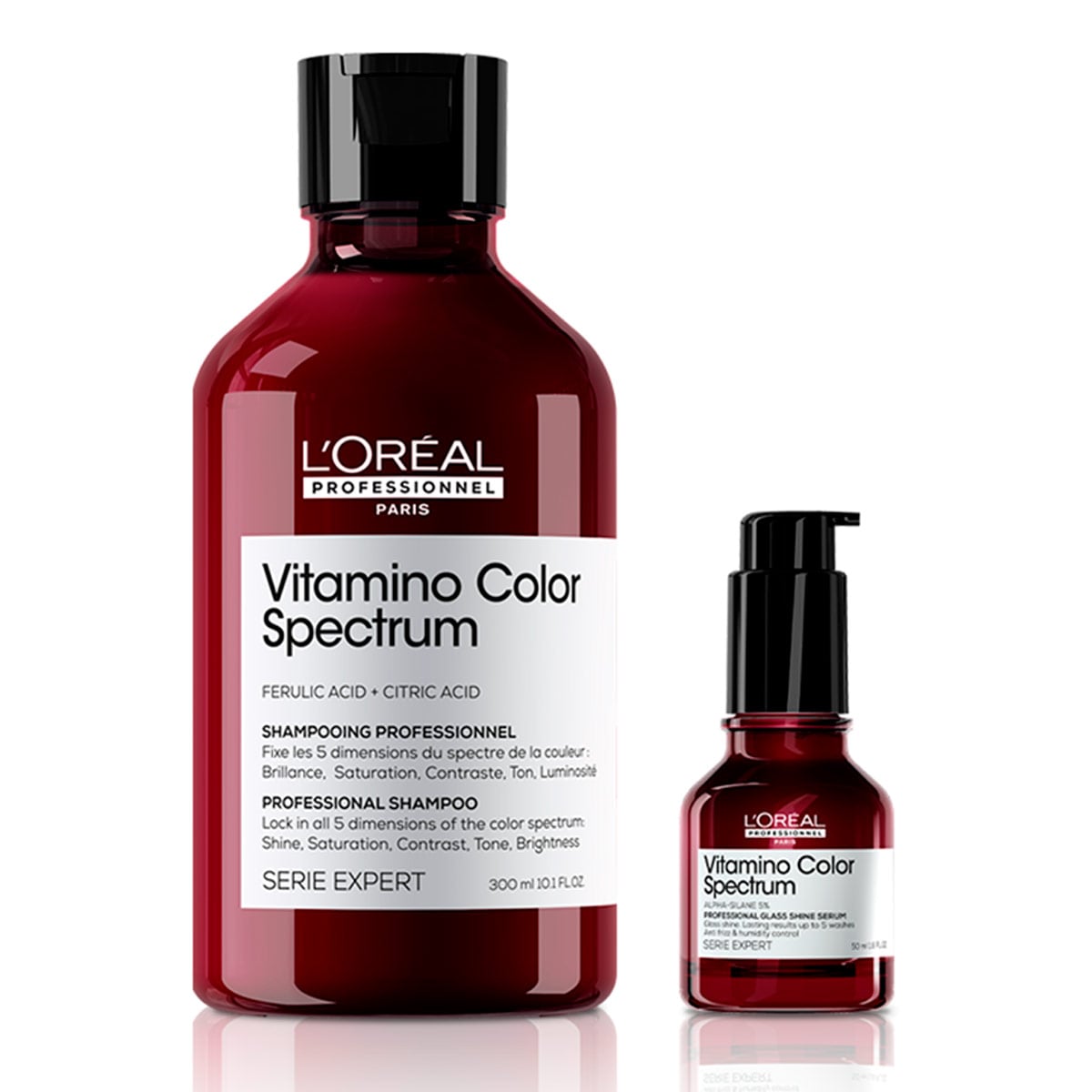 SET LOREAL PROFESSIONNEL VITAMINO COLOR SPECTRUM: SHAMPOO 300 ML + SERUM 50 ML - 1