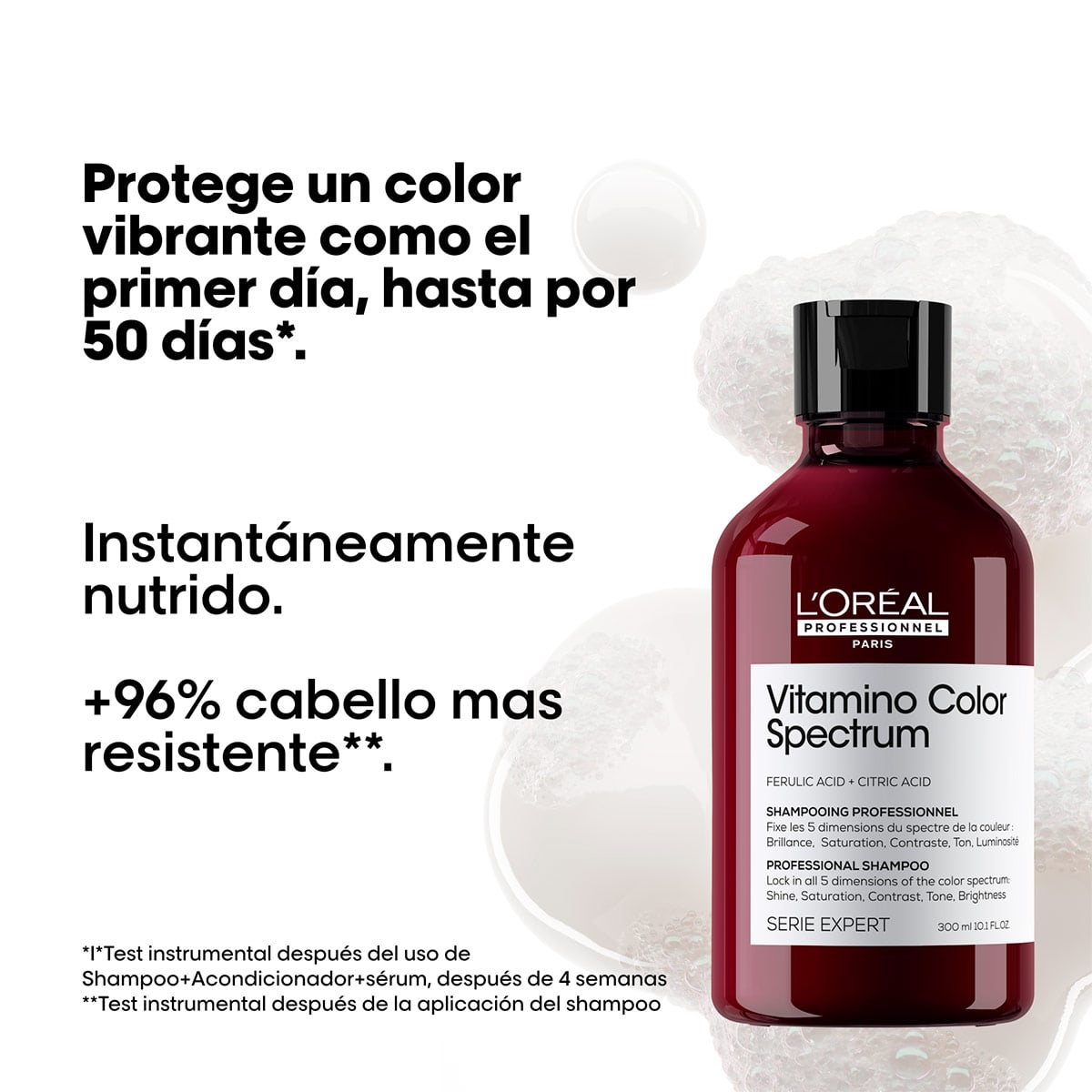 SET LOREAL PROFESSIONNEL VITAMINO COLOR SPECTRUM: SHAMPOO 300 ML + SERUM 50 ML - 4