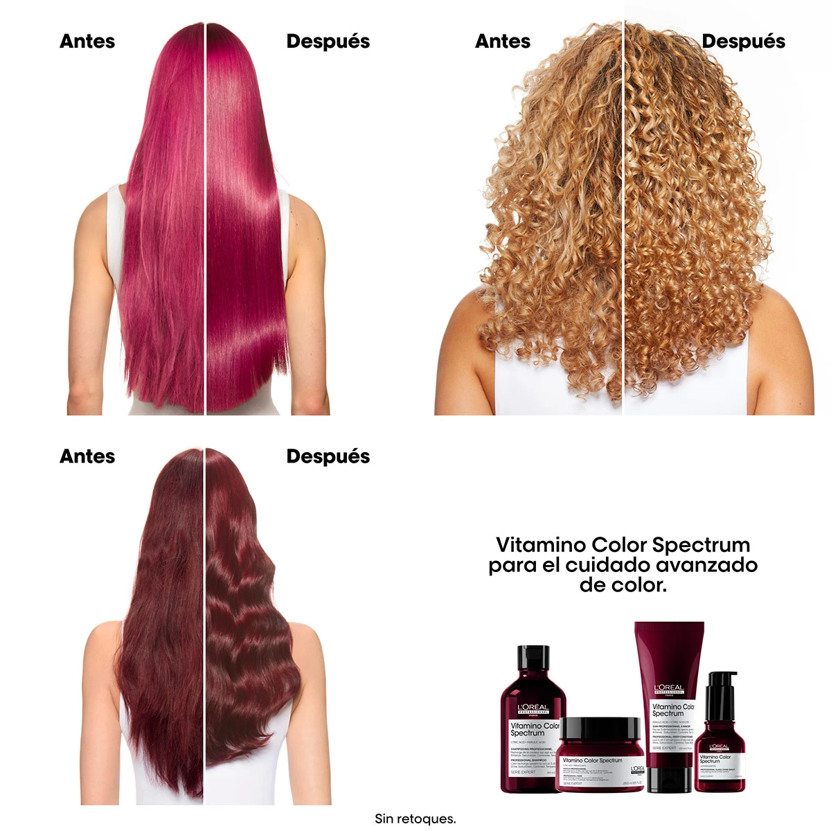 SET LOREAL PROFESSIONNEL VITAMINO COLOR SPECTRUM: SHAMPOO 300 ML + SERUM 50 ML - 6