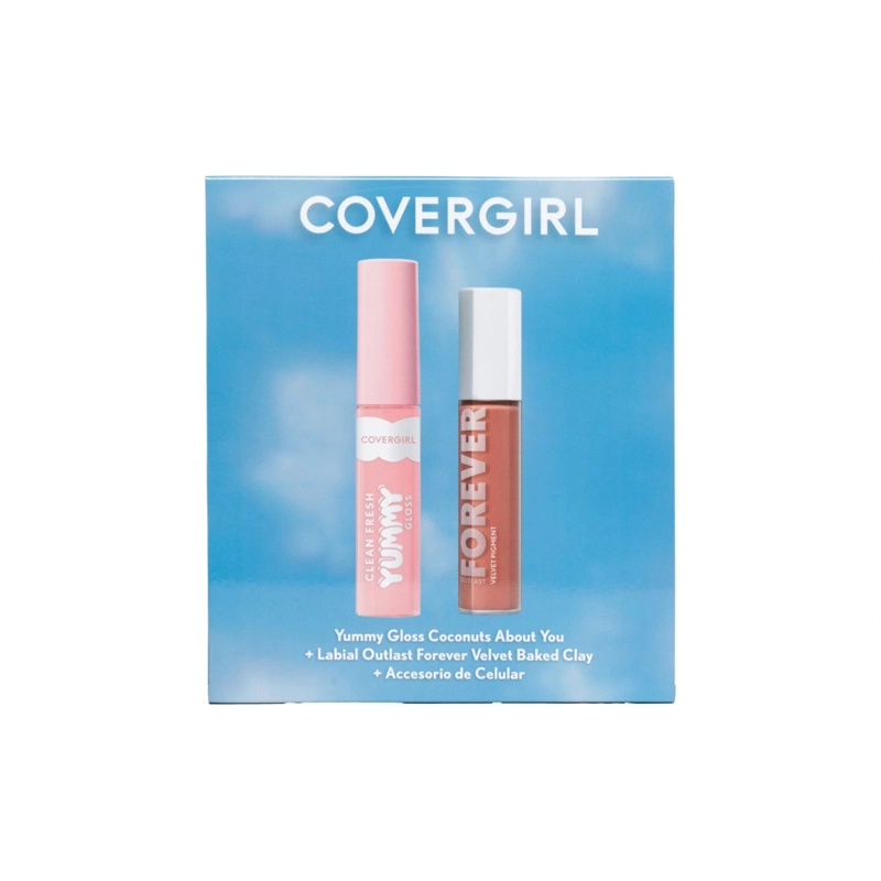 PACK COVERGIRL YUMMY GLOSS COCONUTS ABOUT YOU + LABIAL OUTLAST OUTLAST FOREVER VELVET BAKED CLAY 200 - 2