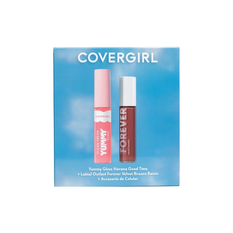 PACK COVERGIRL YUMMY GLOSS HAVANA GOOD TIME + LABIAL OUTLAST FOREVER VELVET BRAZEN RAISIN 500 - 2