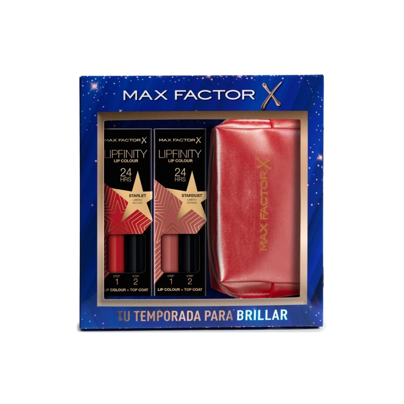 PACK MAX FACTOR LABIAL LIPFINITY STARDUST + STARLET + MINI NECESER - 1