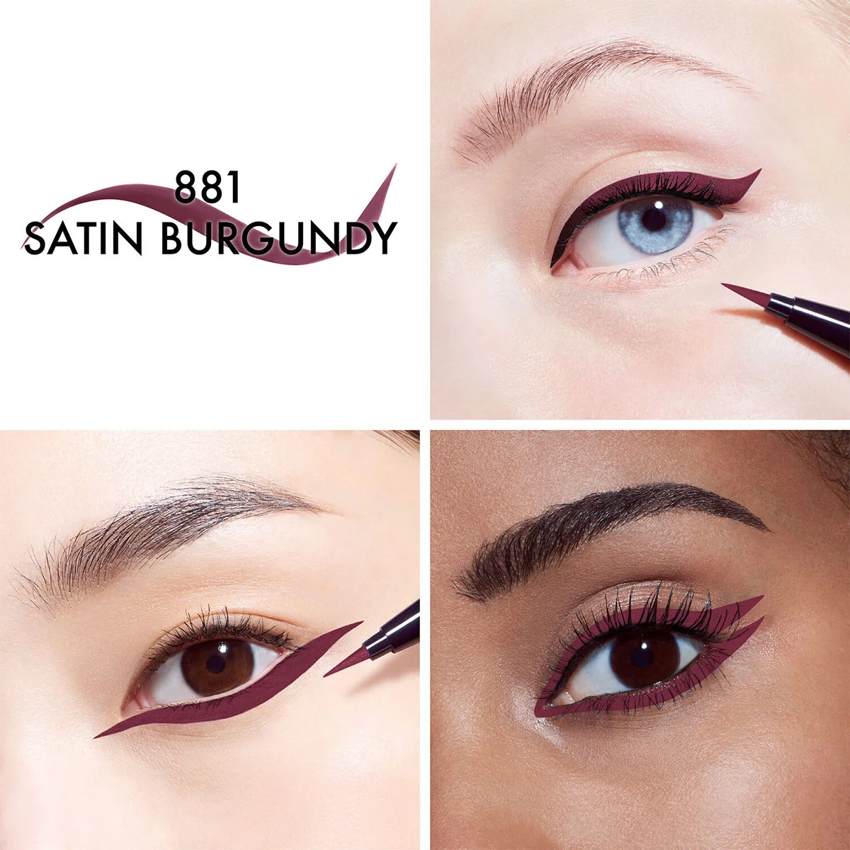 DIOR DELINEADOR DE OJOS DIORSHOW LIQUID LINE 881 SATIN BURGUNDY - 3
