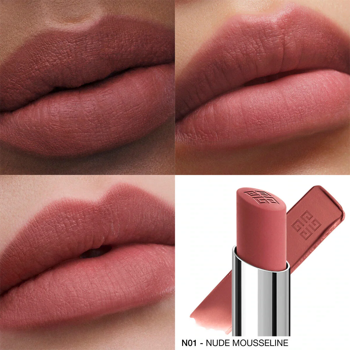 LABIAL GIVENCHY LE ROUGE VELVET MATTE N01 MUSELINA NUDE - 2