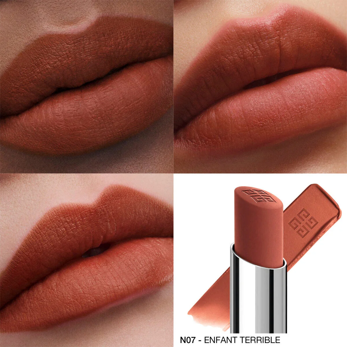LABIAL GIVENCHY LE ROUGE VELVET MATTE N07 ENFANT TERRIBLE - 2