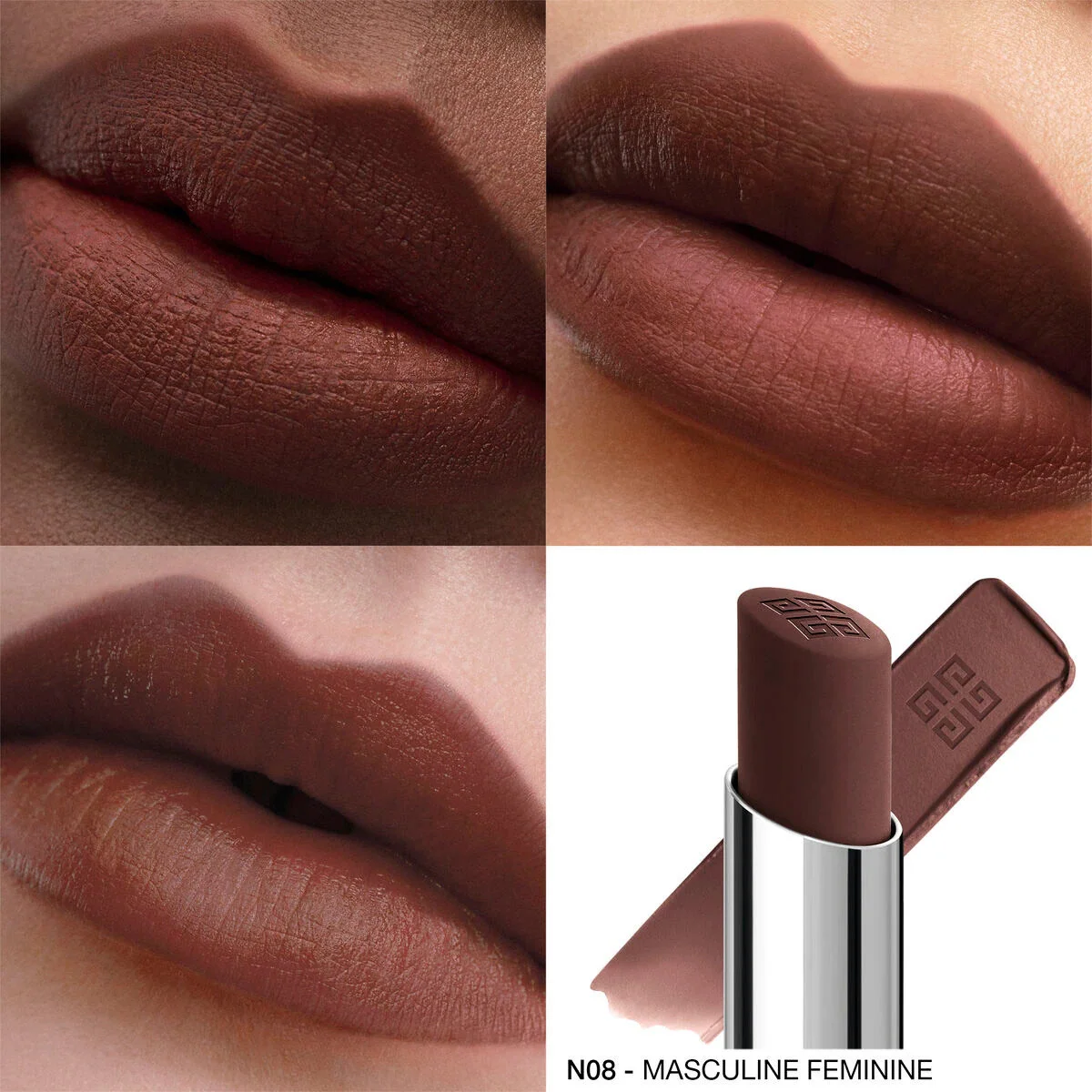 LABIAL GIVENCHY LE ROUGE VELVET MATTE N08 MASCULINO FEMENINO - 2