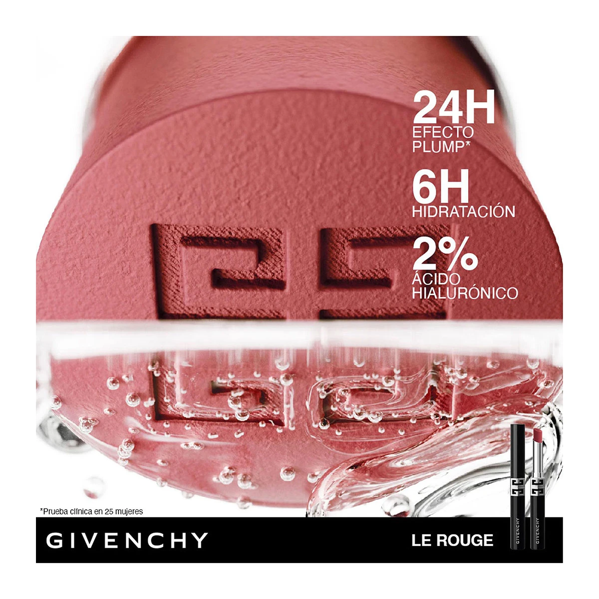 LABIAL GIVENCHY LE ROUGE VELVET MATTE P09 TUL DE COLORETE - 5