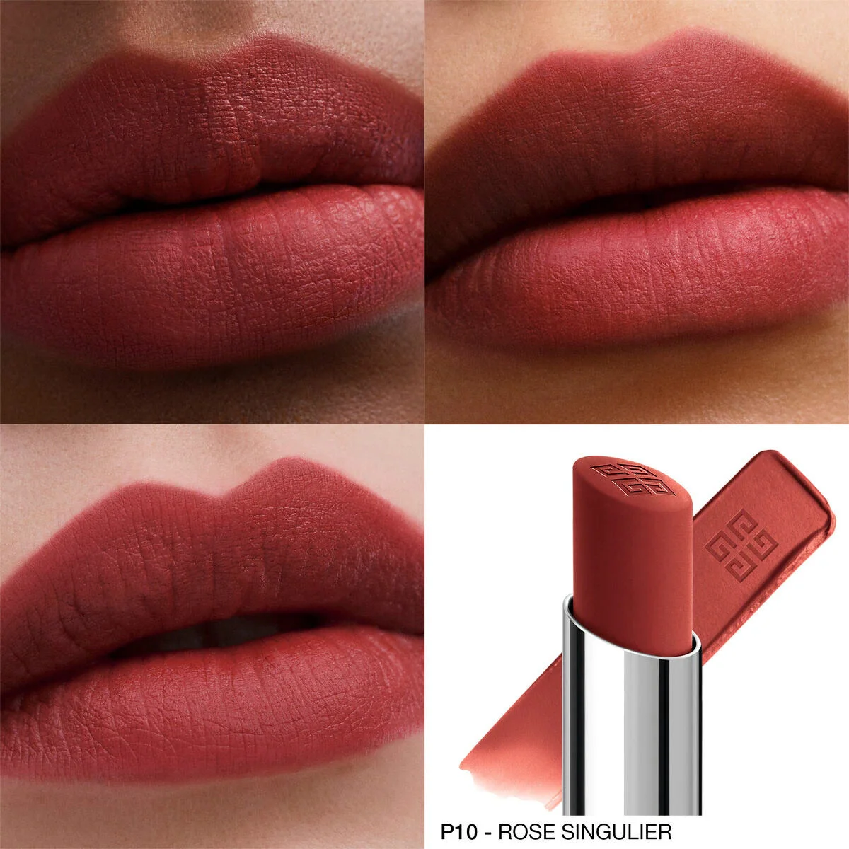 LABIAL GIVENCHY LE ROUGE VELVET MATTE P10 ROSA ÚNICO - 2