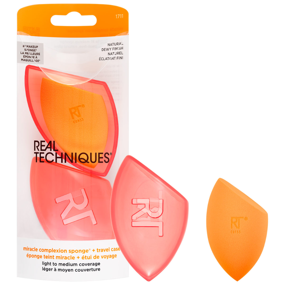 ESPONJA REAL TECHNIQUES MIRACLE COMPLEXION + CASE - 1