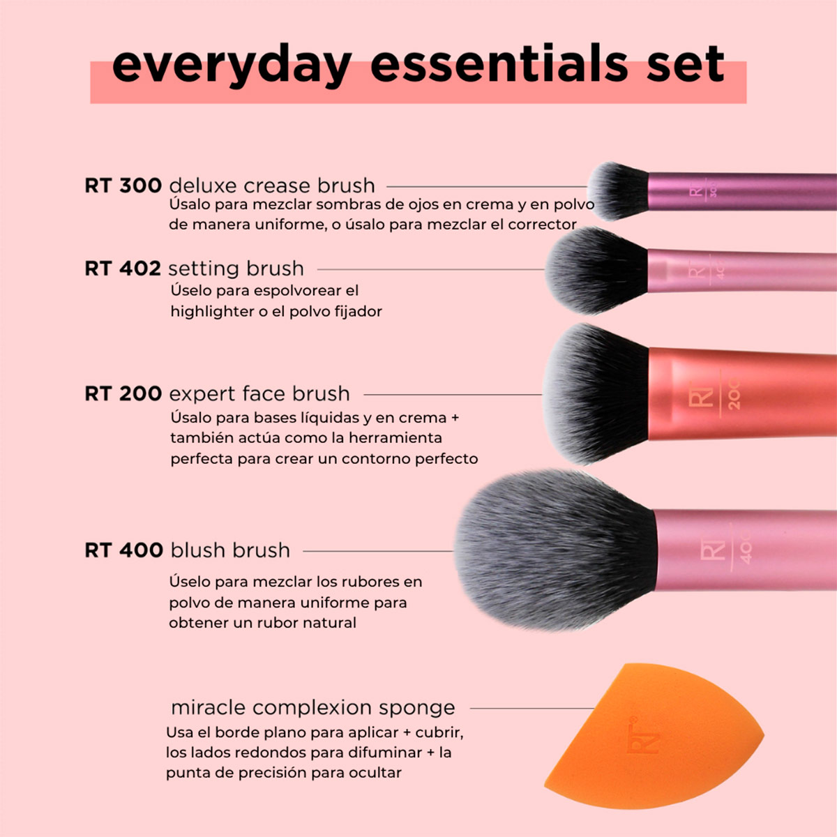 SET BROCHAS REAL TECHNIQUES EVERYDAY ESSENTIAL - 5