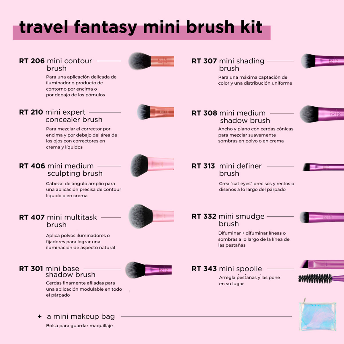 SET REAL TECHNIQUES MINI BRUSH - 5