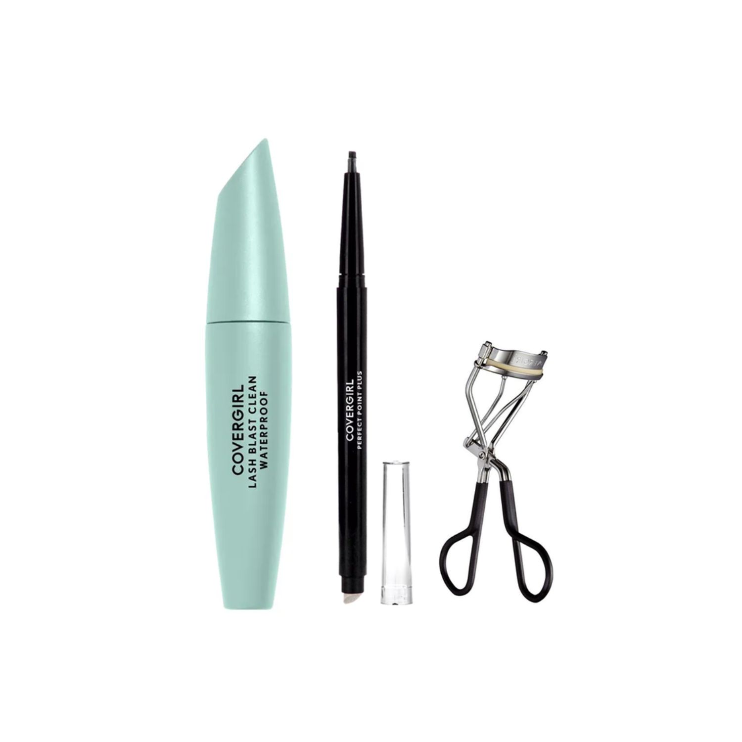 PACK COVERGIRL MÁSCARA DE PESTAÑAS LASHBLAST WP + DELINEADOR PERFECT POINT BLACK + RIZADOR - 1