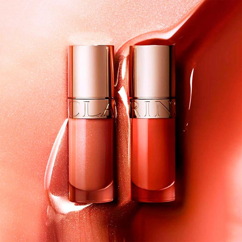 LABIAL CLARINS LIP OIL COMFORT OIL - CANYON KISS COLLECTION 27 FLEETING DEW - 8