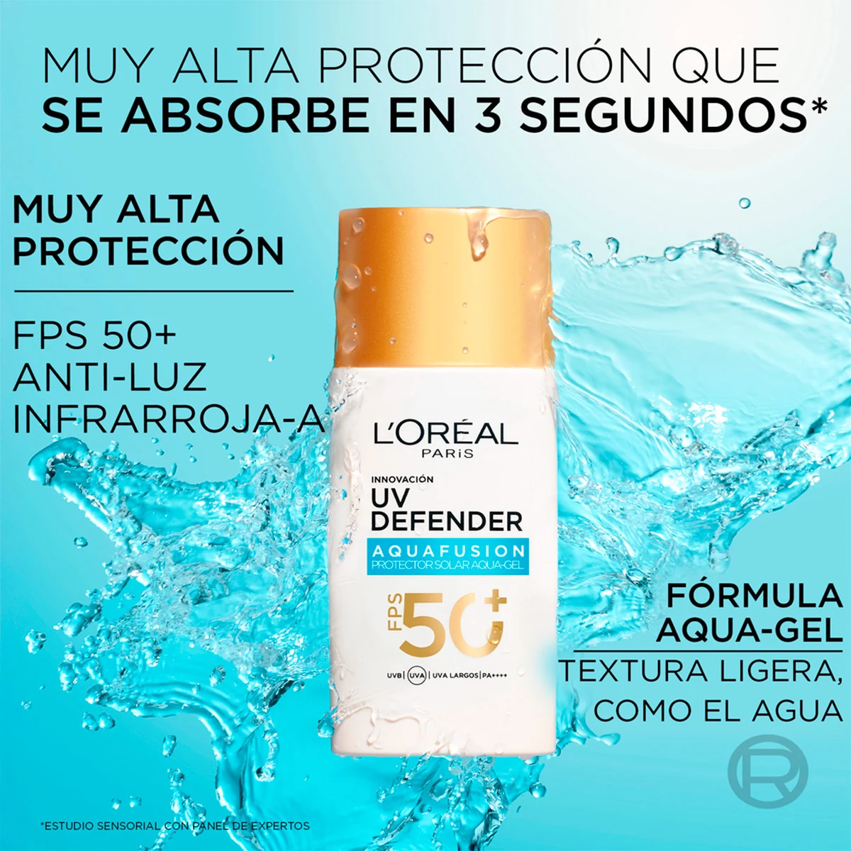 PROTECTOR SOLAR UV DEFENDER AQUA FUSION LOREAL PARIS - 5