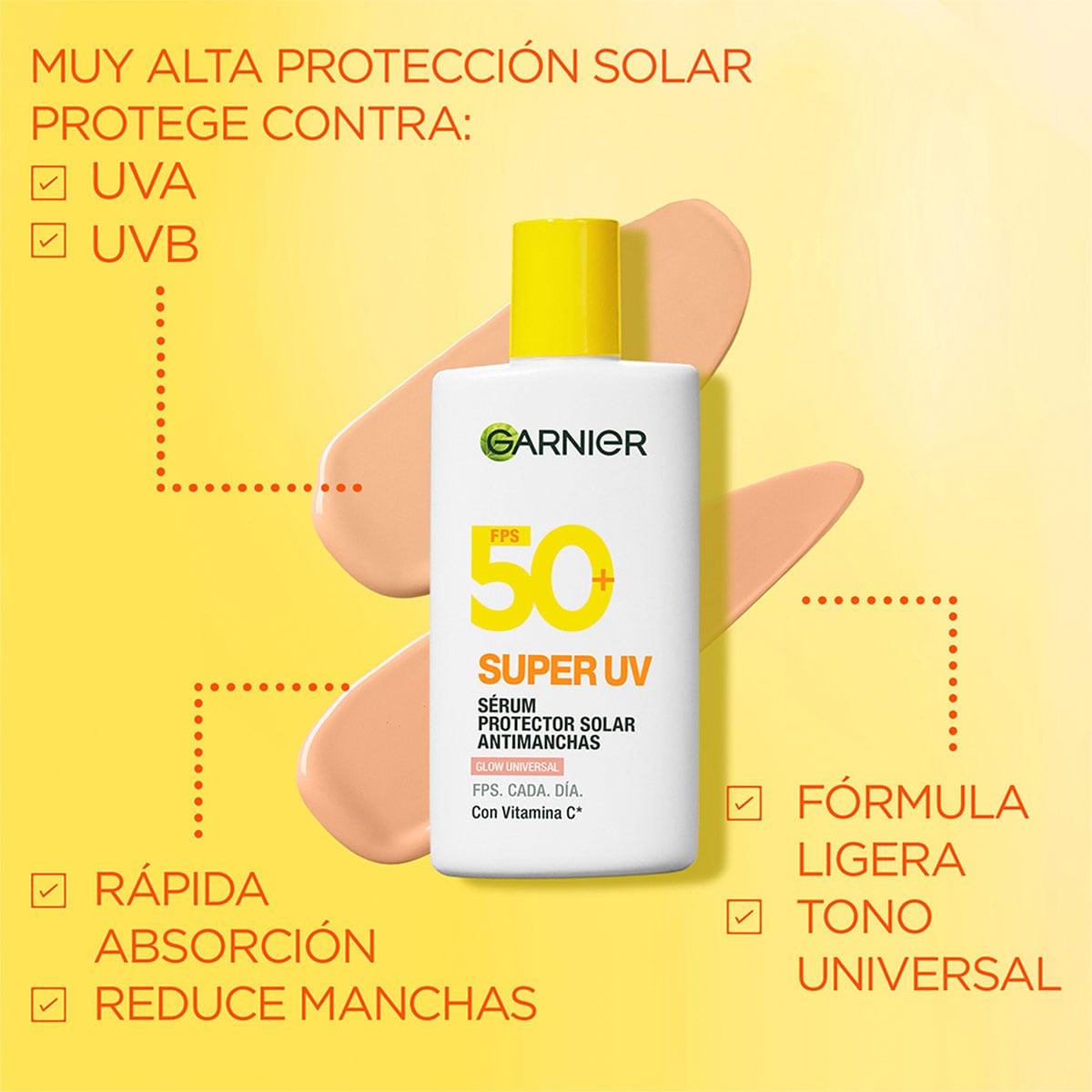 PROTECTOR SOLAR GARNIER FACIAL FLUIDO SUPER UV ANTIMANCHAS - 5