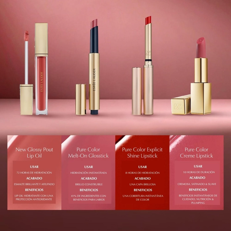 ESTEE LAUDER GLOSS GLOSSY POUT LIP OIL WATER ICE - 5