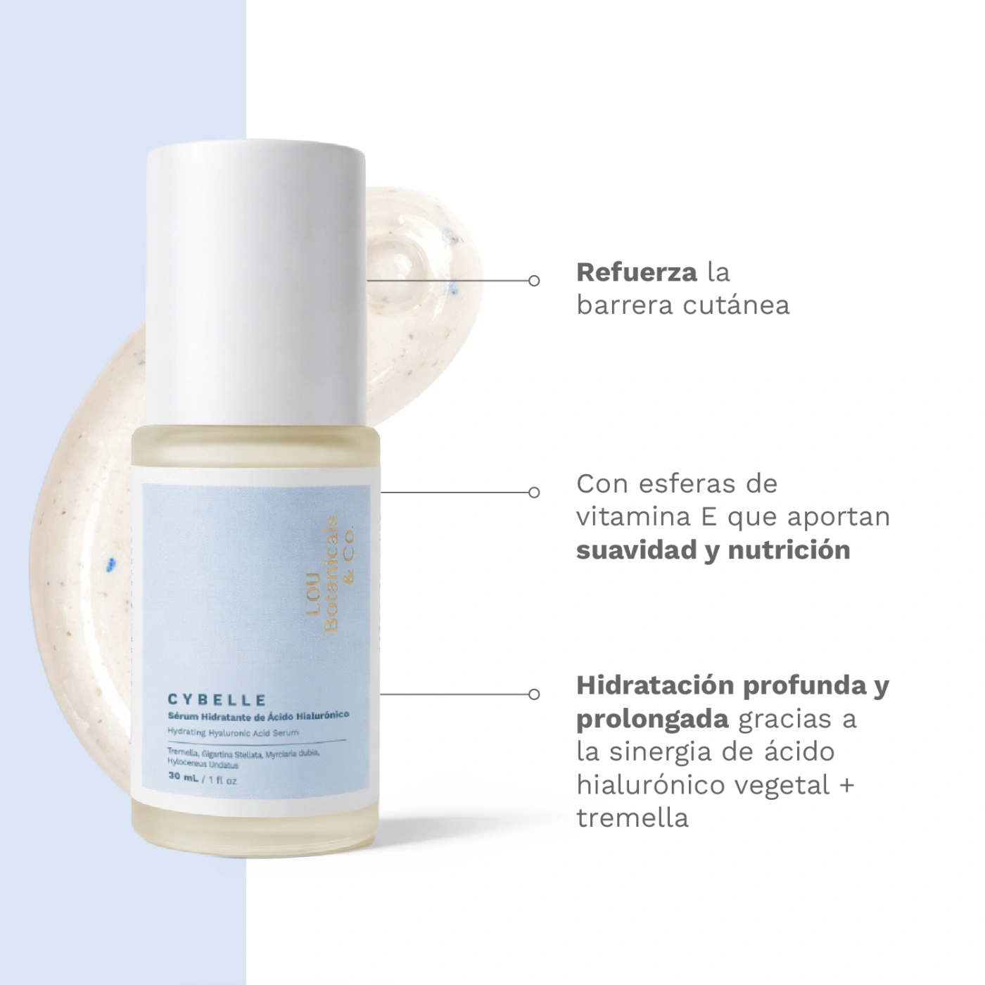 CYBELLE SÉRUM HIDRATANTE DE ÁCIDO HIALURÓNICO VEGETAL 30ML - 2