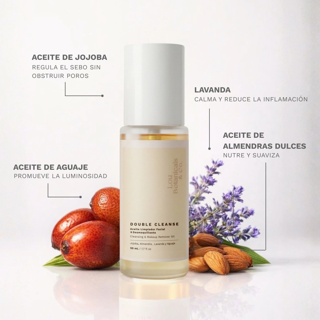 DOUBLE CLEANSE: ACEITE LIMPIADOR FACIAL Y DESMAQUILLANTE 50ML - 4