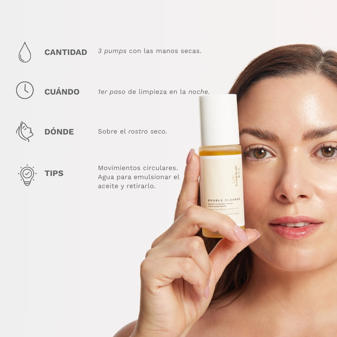 DOUBLE CLEANSE: ACEITE LIMPIADOR FACIAL Y DESMAQUILLANTE 50ML - 5