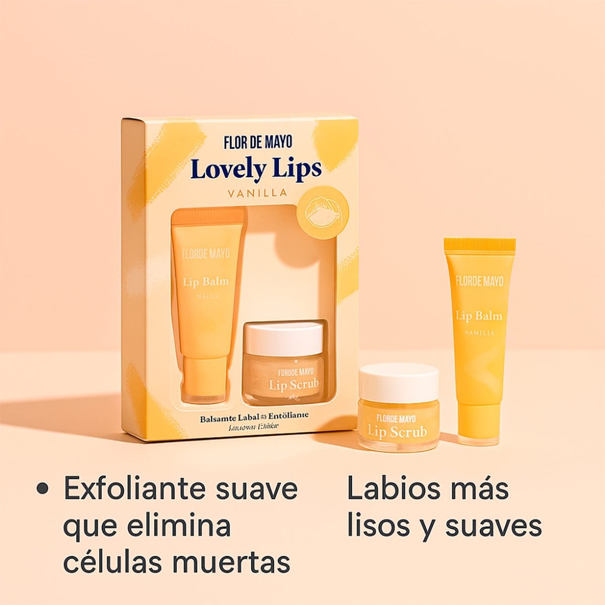 SET FLOR DE MAYO LOVELY LIP VAINILLA (BALM + SCRUB) - 2