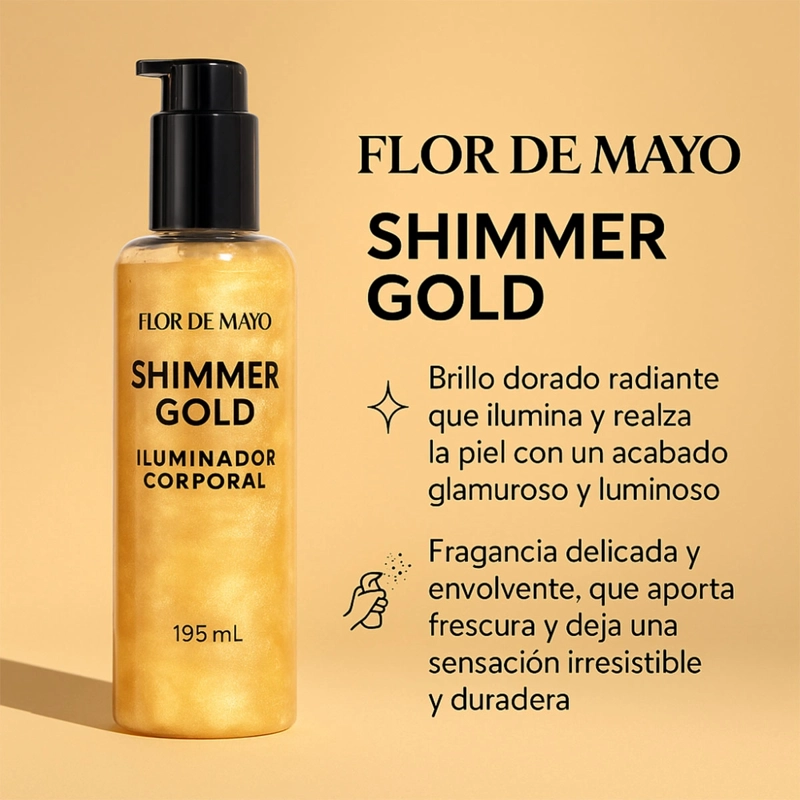 BRUMA CORPORAL FLOR DE MAYO SHIMMER BODY FRAGRANCE GOLD 190 ML - 2